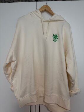 Rip Curl Cream Hoodie with Green Logo